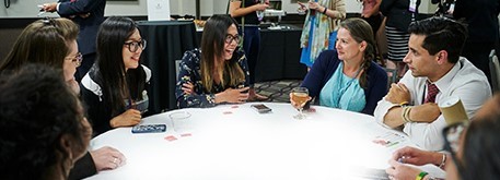 People talking at table People talking at table