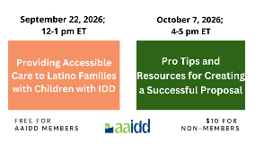 AAIDD Webinars