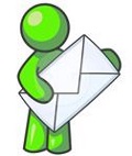 green person envelope green person envelope